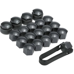 Resim 16 + 4 Adet Set Evrensel 17mm Araba Tekerlek Somun,siyah 