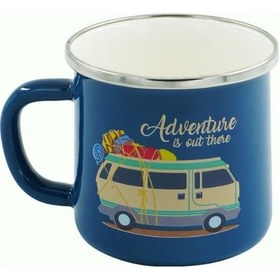 Resim Retro Emaye Kupa Bardak Adventure 330 cc ( Mavi) Mavi 