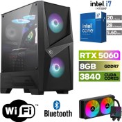 Resim MSI Şafak Masaüstü Bilgisayar Ddr5 – Rtx 5060 8gb – Intel I7 14700KF 32GB - 64GB Ddr5 Ram – 1tb M.2 SSD – Sıvı Sogutmalı – Windows 11 Pro Masaüstü Bilgisayar 