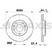 Resim ON FREN DISK AYNASI DUSTER 1.5DCI / 1.6 NISSAN TERRANO (5 BIJON ABS SIZ) 