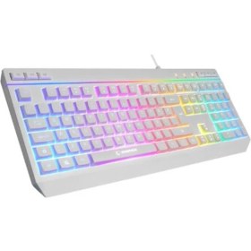 Resim Rampage KM-R57 Beyaz Rgb Aydınlatmalı Q Oyuncu Multmedia Klavye ve 12800 Dpı Mouse Gaming Set 