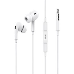 Resim DVIP S3 3.5mm Jack Girişli Mikrofonlu Kablolu Kulaklık Beyaz 