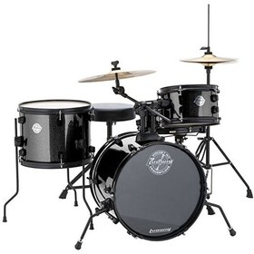 Resim Ludwig The Pocket Kit By Questlove Black Sparkle Çocuklar için Akustik Davul Seti 