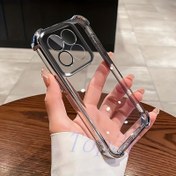 Resim Xiaomi 14T Pro/13T Pro/12T Pro/Mi14/Mi13/Mi12/Xiaomi 11 Lite 5G için Dört Köşe Düşme Koruma ile Şeffaf Telefon Kılıfı 