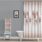 Resim Tropik Duş Perdesi 3390 Model Çift Kanat 2X110X200Cm Çok Renkli 