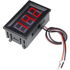 Resim 0.56 İnç Dc 0-30v Dijital Voltmetre Panel Tipi Kırmızı Renk 3 Telli 