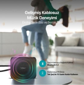 Resim Ttec Tempo IPX6 Dereceli Suya ve Toza Dayanıklı Taşınabilir Bluetooth 5.1 Kablosuz Hoparlör 