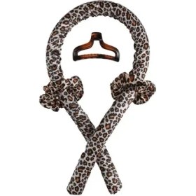Resim Danlu Leopar Kauçuk Yumuşak Saç Bigudi Tembel Isısız Curling Çubuk Kafa Bandı Saç Şekillendirici Aracı Profesyonel Ipek Curling Şerit Modelleme Saç Aksesuarları (Yurt Dışından) 