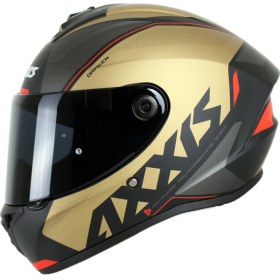 Resim AXXIS Motosiklet Full Face Kaskı Draken S Gear A9 Matt Gold Motorcu Kaskı Çift Vizörlü 