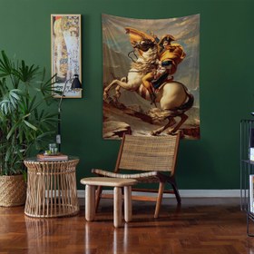 Resim Napoleon Crossing the Alps Duvar Örtüsü - 160 cm x 220 cm 