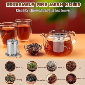 Resim 2 adet/1 adet, Tutma Saplı Paslanmaz Çelik Tuz ve Biber, 304 Paslanmaz Çelik Çay Filtresi, İnce Örgü Tasarımı, Kahve, Çay ve Espresso Malzemeleri için Uygun, Siyah Çay, Yeşil Çay, Beyaz Çay, Bitkisel Çay - Dayanıklı, Temizlemesi Kolay 