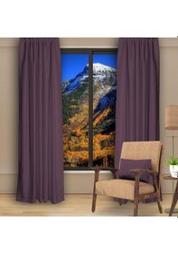 Resim Açık Mürdüm Blackout Karartma Fon Perde Güneşlik Pilesiz Extraforlu Düz Dikim-açık Mürdüm Açık Mürdüm 