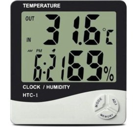 Resim Pazariz Masaüstü Dijital Termometre Nem Ölçer Saatli 