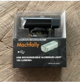 Resim Mac Metal Gövde Led Bisiklet Feneri Şarjlı Bisiklet Lambası Klipsli 4 Farklı Beyaz 