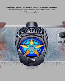 Resim Telefon Soğutucu Radyatör Type-c Bağlantılı 2 Kademeli Dijital Kontrollü Standart 