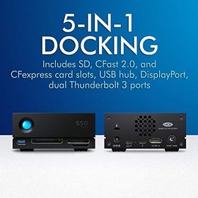 Resim LaCie 1big Dock SSD Pro, 2 TB, harici SSD yuvası, Thunderbolt 3, 2800 MB/sn'ye kadar FireCuda NVMe SSD, Mac ve PC, 5 yıl Rescue Services, 1 ay Adobe All Apps (STHW2000800) 