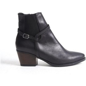 Resim Mubiano Hakiki Deri Collection Kadın Fermuarlı Kısa Kalın Topuk Bot&bootie Siyah - Mczfr228 - S Siyah 