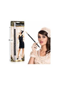 Resim Mey İthalat 30 Cm Siyah Payetli Sigara Tutacağı 1920 Ler Gatsby Parti Aksesuarı Yetişkin 
