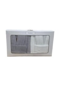 Resim Özdilek Allure %100 Pamuk 6 Parça Aile Banyo Seti Gri Beyaz Çok Renkli 