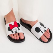 Resim Altın Adım Mickey Desen Kadın Ve Çocuk Yazlık Havuz Deniz Banyo Ve Günlük Rahat Taban Terlik 