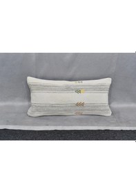 Resim Zehra Abla Halı Yeni El Dokuma Dekoratif Lumbar Kilim Kırlent Yastık Kılıfı 6641 Çok Renkli 