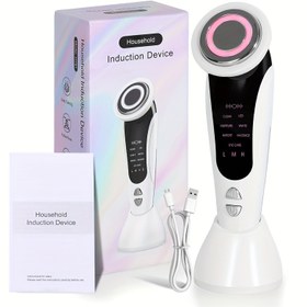 Resim 7'si 1 Arada Yüz Güzelliği Cihazı, Gözler, Yüz ve Boyun İçin Uygun, USB Şarj Edilebilir, Taşınabilir Ev Bakım Ekipmanı, Unisex Tatil Hediyesi 