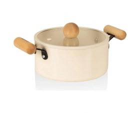 Resim The Mia Cucina Derin Tencere 24 Cm Seramik Kaplama Krem 