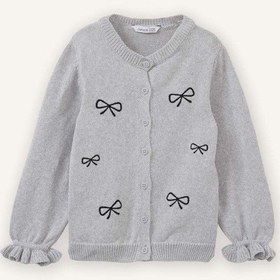 Resim Defacto Fiyonk Nakışlı Hırka Kız Bebek G8151a526spgr401 Gri-gr401 