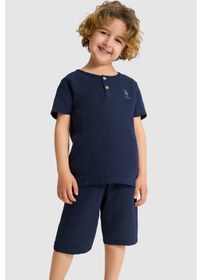 Resim U.s. Polo Assn. Erkek Çocuk Lacivert Pijama Takım 50327343-vr033 