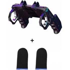 Resim KOİ TECH Pubg K21 Oyun Konsolu Tetiği Mobile Fortnite Oyun Kolu Tetik Ve Parmak Eldiven 