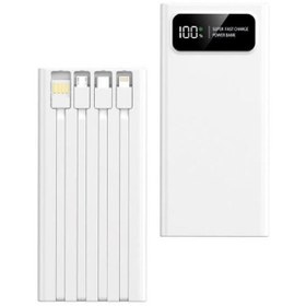 Resim Sunix 12.000 Mah 22.5W Kendinden Kablolu Süper Hızlı Powerbank Beyaz PB-88 