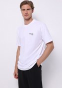 Resim Comfort Fit Yuvarlak Yaka Düz Erkek Beyaz Kısa Kol Tişört Colin's