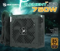 Resim HİGH POWER ELEMENT BR 750W 80+ BRONZE SİYAH ATX GÜÇ KAYNAĞI HP1 M750BR H12S 