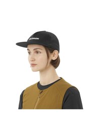 Resim Salomon Salomon Logo Flat Cap Unisex Siyah Şapka 27180 Siyah 