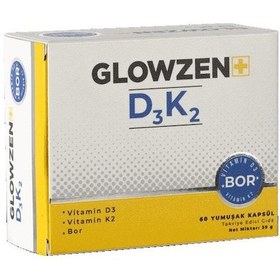 Resim Glowzen+ D3 K2 Bor 60 Kapsül 