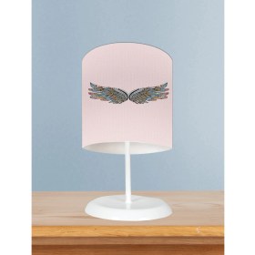 Resim Mekta Home Bebek ve Çocuk Odası Büyük Renkli Kanat Desenli Abajur 