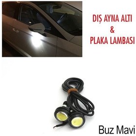 Resim Carub Gündüz Ledi 12v Kartal Göz Ayna Altı Cob 2li Set Mavi Br4621024 
