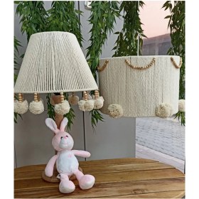 Resim Woodhub Bebek / Çocuk Odası Özel Tasarım Kız-Erkek Bebek Odası Avize Abajur (Ahşap Ayaktır) Seti 