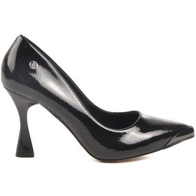 Resim Siyah İnce Topuklu Kadın Abiye Ayakkabı Pc-54747 Z Siyah 