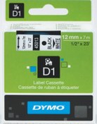 Resim Dymo D1 Yedek Şerit 12Mmx7M Beyaz/Siyah 45013 