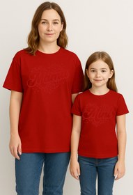 Resim SVART WEAR MAMA MINI Anne Kız Kombin Tişört Takımı T-Shirt Twin Anne Kız Çocuk Oversize MAMA MINI (TEKLİ FİYAT) 