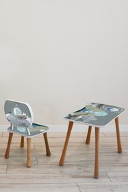 Resim Popcorn Kids Apple Polar Sandalyeli Aktivite Masa Seti (2-5 Yaş) 