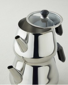 Resim Prego Çelik Çaydanlık 1,25 L - 2,10 L Siyah Siyah 