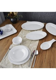 Resim Ermiya 6 Kişilik 54 Parça Melamin Yemek Takımı 