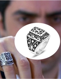 Resim Gümüş yüzük Kurtlar Vadisi Baronluk Yüzüğü 925 Ayar Gümüş Ayarlanabilir 