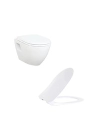 Resim Creavit Tp325 Beyaz Kanallı Asma Klozet Ve Yavaş Kapanır Kapak 