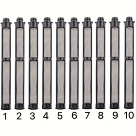 Resim 10 adet Paslanmaz Çelik Airless Püskürtme Tabancası Filtreleri 287032, Graco Contractor II & FTx II ile Uyumlu - Lateks 60 Mesh 