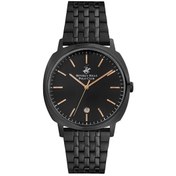 Resim Beverly Hills Polo Club Paslanmaz Çelik Erkek Kol Saati - Siyah Bp3021x.650 