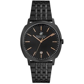 Resim Beverly Hills Polo Club Paslanmaz Çelik Erkek Kol Saati - Siyah Bp3021x.650 