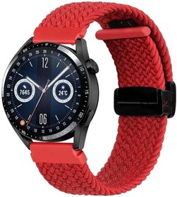 Resim Sneezy Watch Strap Samsung Galaxy Watch 6 - Classic 40-43-44-47mm İle Uyumlu 20mm FiberLink Manyetik Tokalı Kumaş Örgü Kordon 